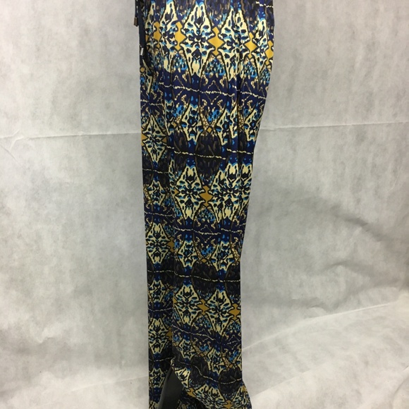 Pants Large Blue Gold Stretch Draw String NEW .. - Picture 3 of 8